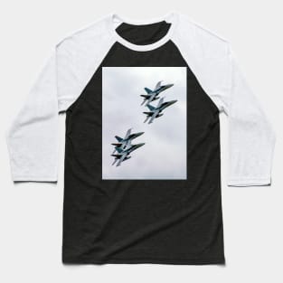 FA-18 Hornets - Formation Flying Baseball T-Shirt